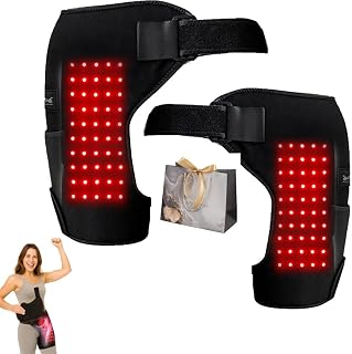 Hip Brace for Women, Red Light Therapy Hip Support for Menopausal HIPS Pain Relief, Adjustable Sciatica Support Harness for Mobility, Daily Walking, Stabilizing Wrap for HIPS, Thigh(2PCS)