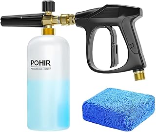 POHIR Pressure Washer Gun with Foam Cannon Kit, Car Wash Foam Short Gun with 1/4 Inch Quick Connector, Short Wand Pressure...