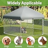 UISEBRT Hundezwinger Hundehütte Outdoor Hundehaus 280x250x165 cm UV- & Wasserdicht Hundekäfig mit Dach aus 420D Oxford-Gewebe Welpenlaufstall Verschließbares Riegelsystem und Sicheres Design