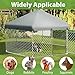 UISEBRT Hundezwinger Hundehütte Outdoor Hundehaus 280x250x165 cm UV- & Wasserdicht Hundekäfig mit Dach aus 420D Oxford-Gewebe Welpenlaufstall Verschließbares Riegelsystem und Sicheres Design