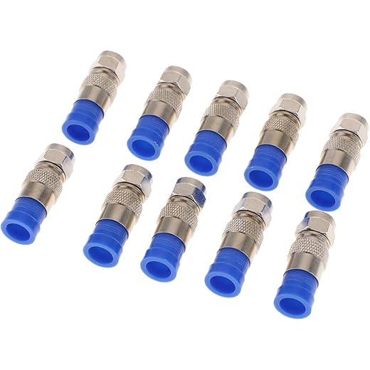 10Pcs RG6 Quad Shield Coaxial Cable Adapters