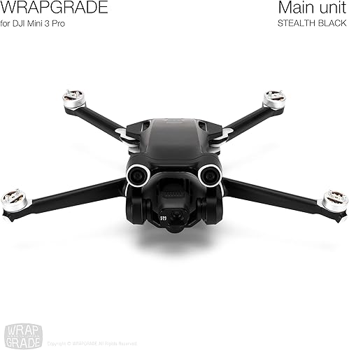 Miniatura 2 de WRAPGRADE Pegatinas de piel compatibles con DJI Mini 3 Pro  Unidad principal (negro sigiloso)