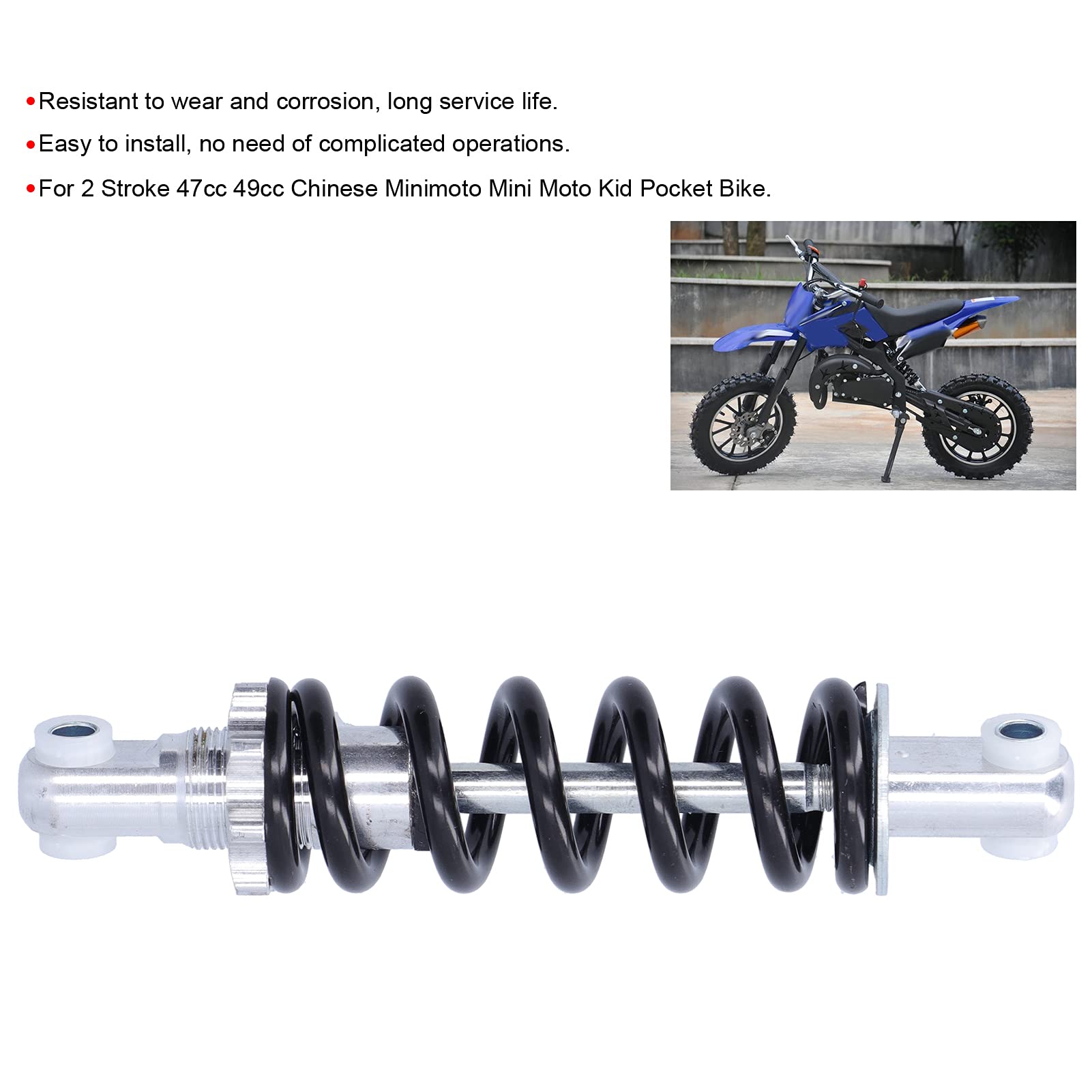 Ammortizzatore, 180mm 1500LB Ammortizzatore a Molla di Sospensione in Lega di Alluminio per Mountain Bike Motocicletta Elettrica Go Kart Dirt Bike