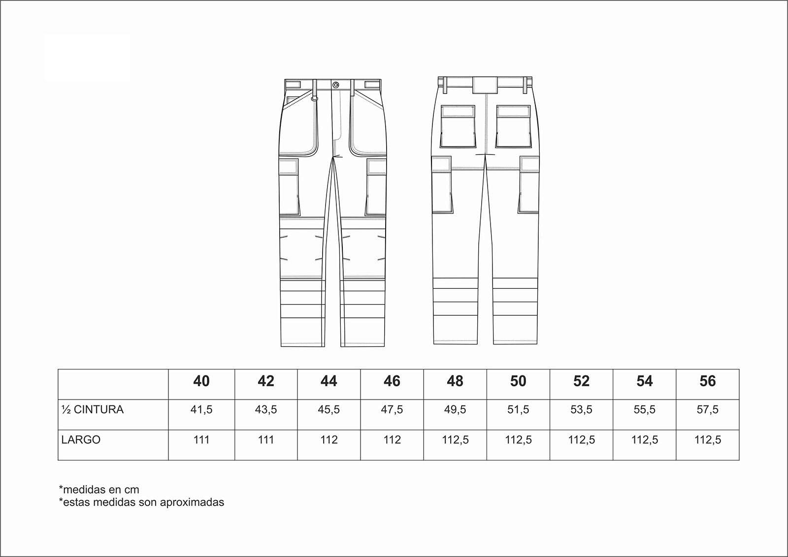 WORKTEAM Pantalón de Trabajo, Triple Costura con Cintas Reflectantes, Bolsillos Multifunción y Refuerzo para Rodilleras, Ajuste Lateral y Tejido Resistente 300 g/m². Unisex