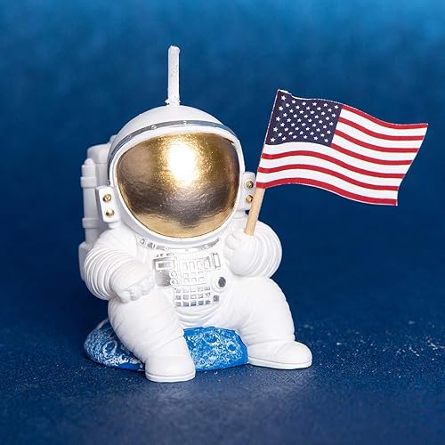 Miniatura 3 de Spaceman - Vela de cumpleaños con temática de astronauta para fiesta de cumpleaños, baby shower (estilo 1)