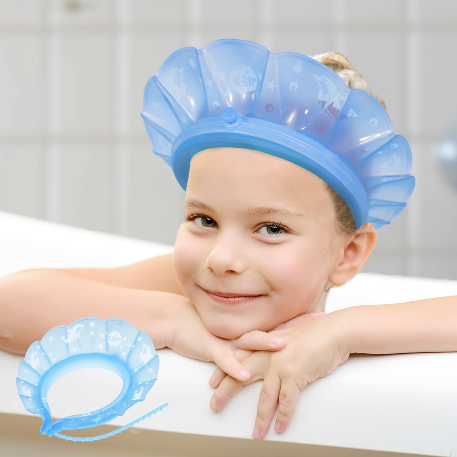 Kair Baby Bath Visor Soft Silicone Shower Cap for Kids