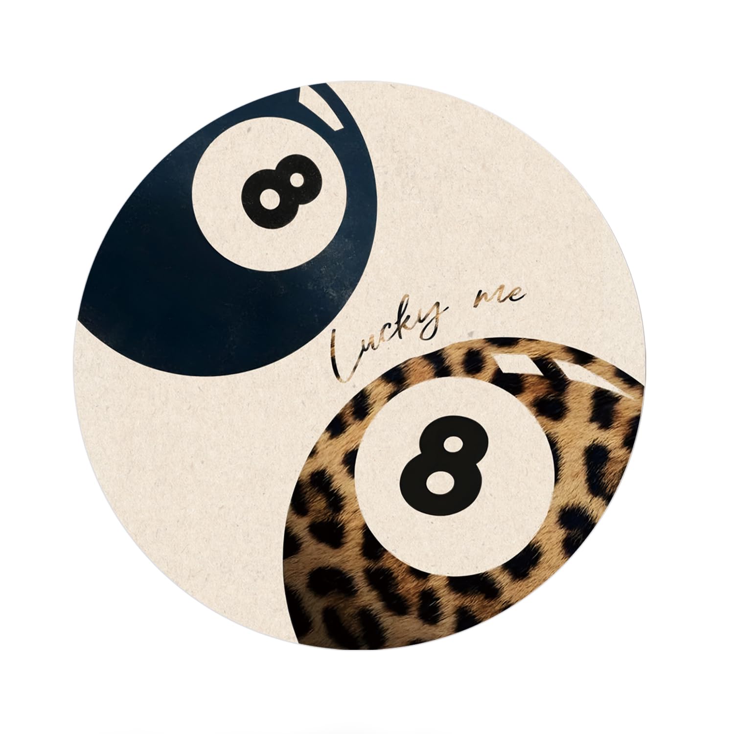 Modna preppy gepard podkładka pod mysz, panterka podkładka pod mysz na biurko, Lucky 8 Ball podkładka pod mysz do biura akademika komputerowego laptopa gier, materiały biurowe dla kobiet