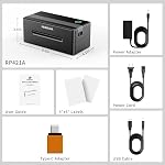 Rongta 4x6 Bluetooth Thermal Shipping Label Printer, Wireless Shipping Label Maker for Amazon FBA, Ebay, Shopify, FedEx | Compatible with Windows/Mac/Android/iOS (Black)