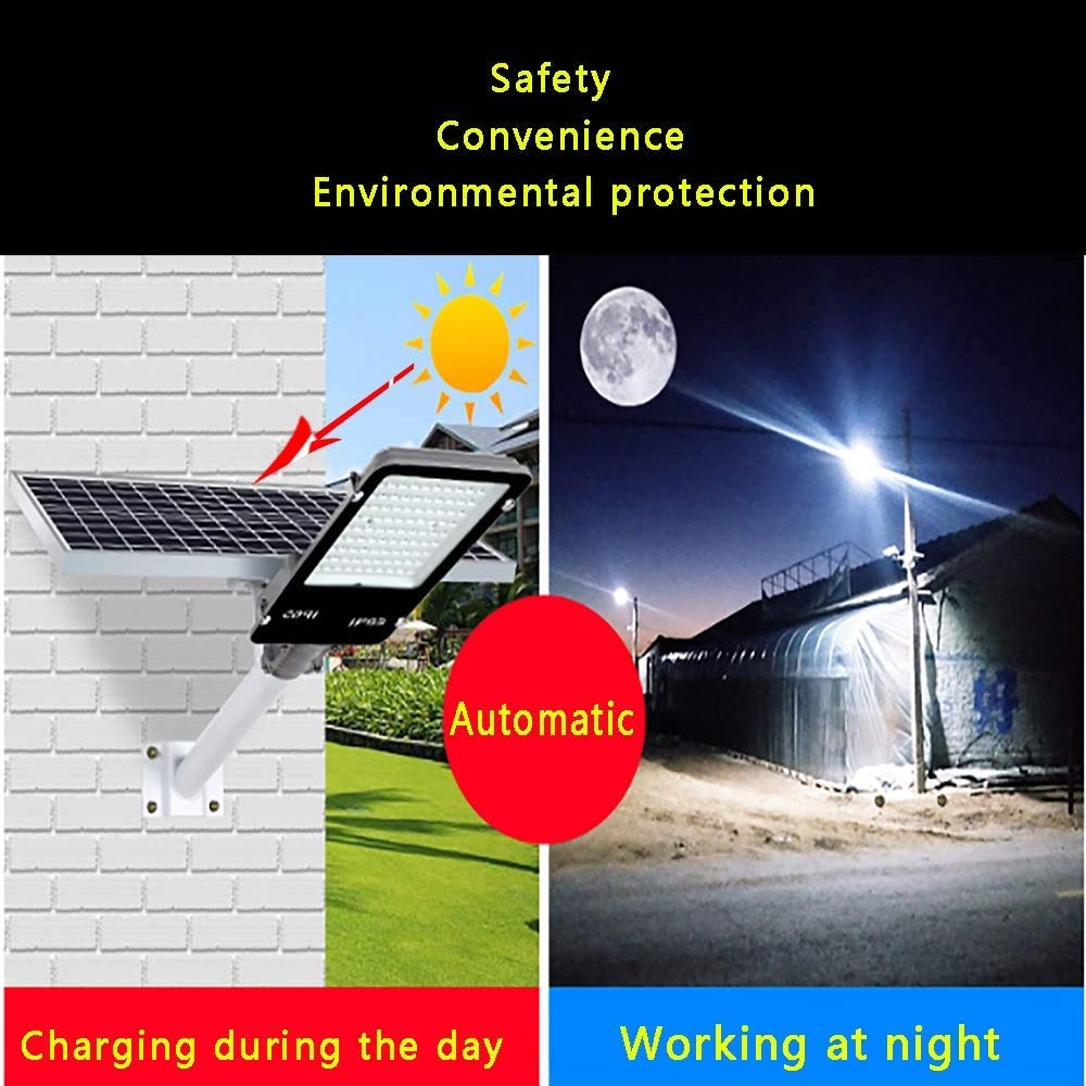 LED Zonnelamp 500W – Met Afstandsbediening & Bewegingssensor, 6500K, 15000lm, IP65 Waterdicht Voor Buiten
