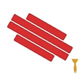 Luminuti Carbon Car Door Sills Protector, 4d Car Door Threshold Protection, Automotive Door Entry Guard 4 Pcs Universal Rubber Scratch Resistant Exterior Accessories (Red)