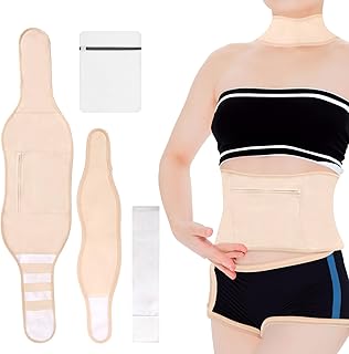 NEMOVA Castor Oil Pack Wrap Set for Waist and Neck, Reusable Dual-Pack, Leak-Proof Design (Oil NOT Included)