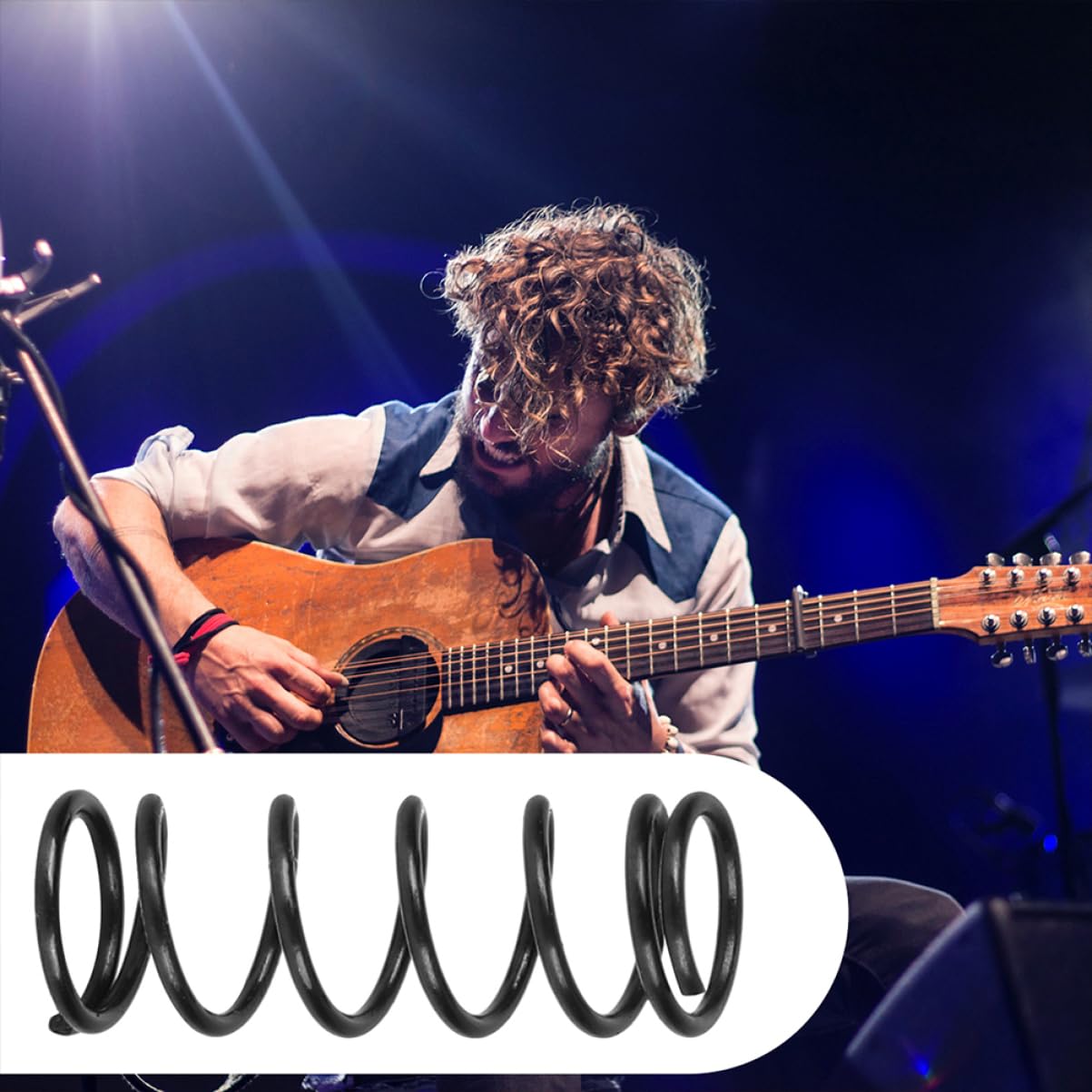 SUPVOX 18pcs Electric Guitar Bass Guitar Mounting Springs for Guitar Tremolo Spring Guitar Bridge Springs Instrument Pickup Parts Guitar Pickup Accessory Replace Tension Metal