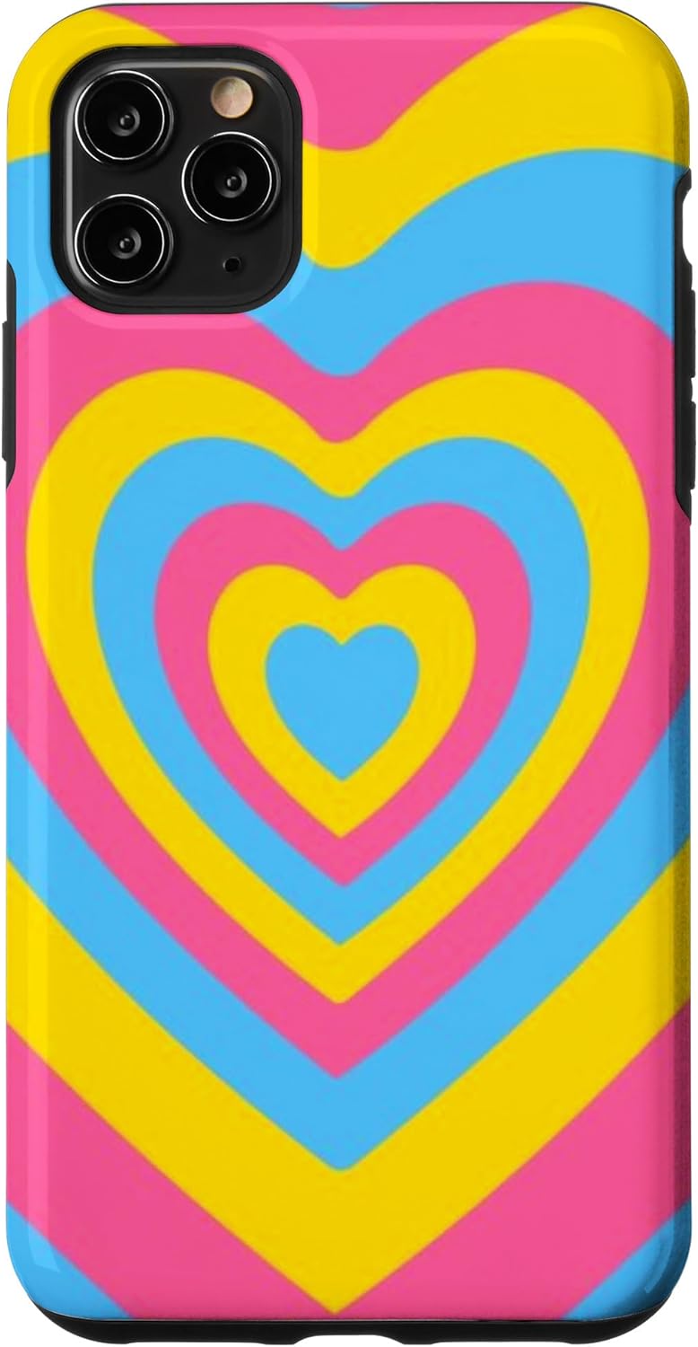 Cute Pansexual Pride Heart Aesthetic Pan Gay Trans Queer Case for iPhone 11 Pro Max