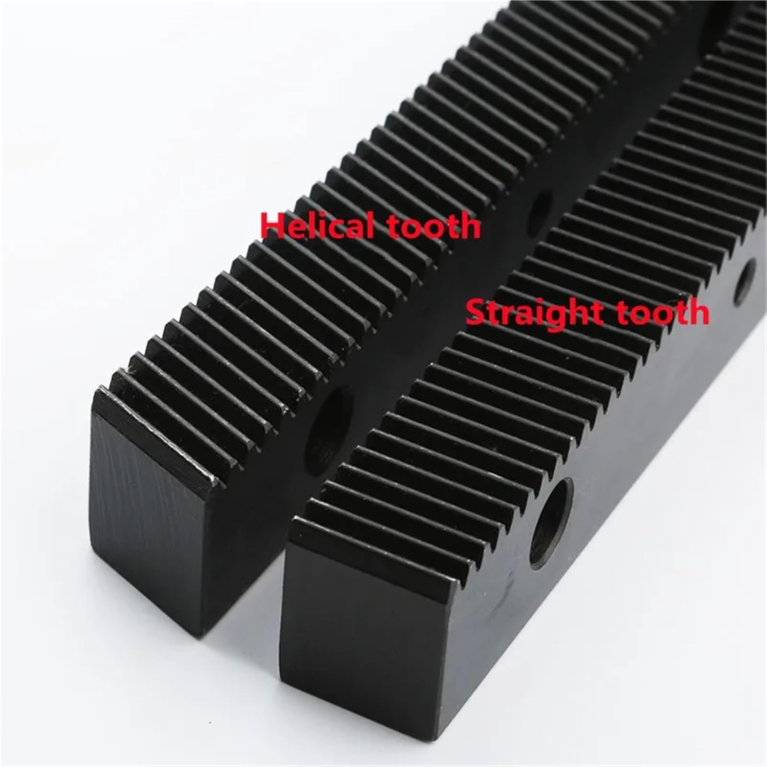 Machine Wheel Rack Gear Box 1.25M Straight Black Oblique Rack Machinery Transmission Rack Accessories 1Pcs(Straight 670mm)