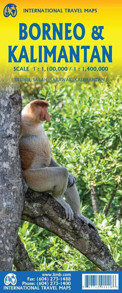 Borneo / Kalimantan: ITM Travel Reference Map 1:1400000