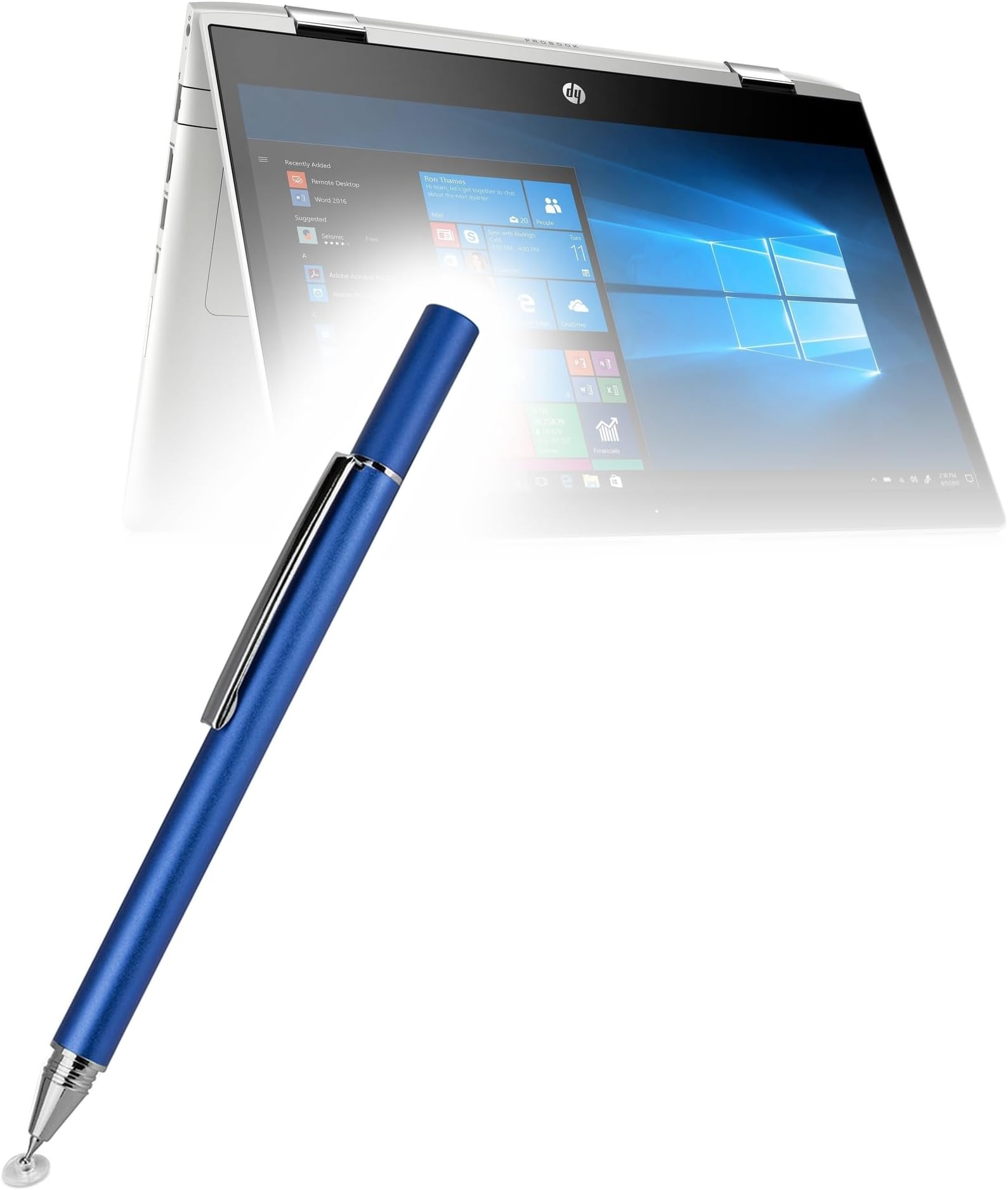 BoxWave Stylus Pen for HP ProBook x360 440 G1 (Stylus Pen by BoxWave) - FineTouch Capacitive Stylus, Super Precise Stylus Pen for HP ProBook x360 440 G1 - Lunar Blue
