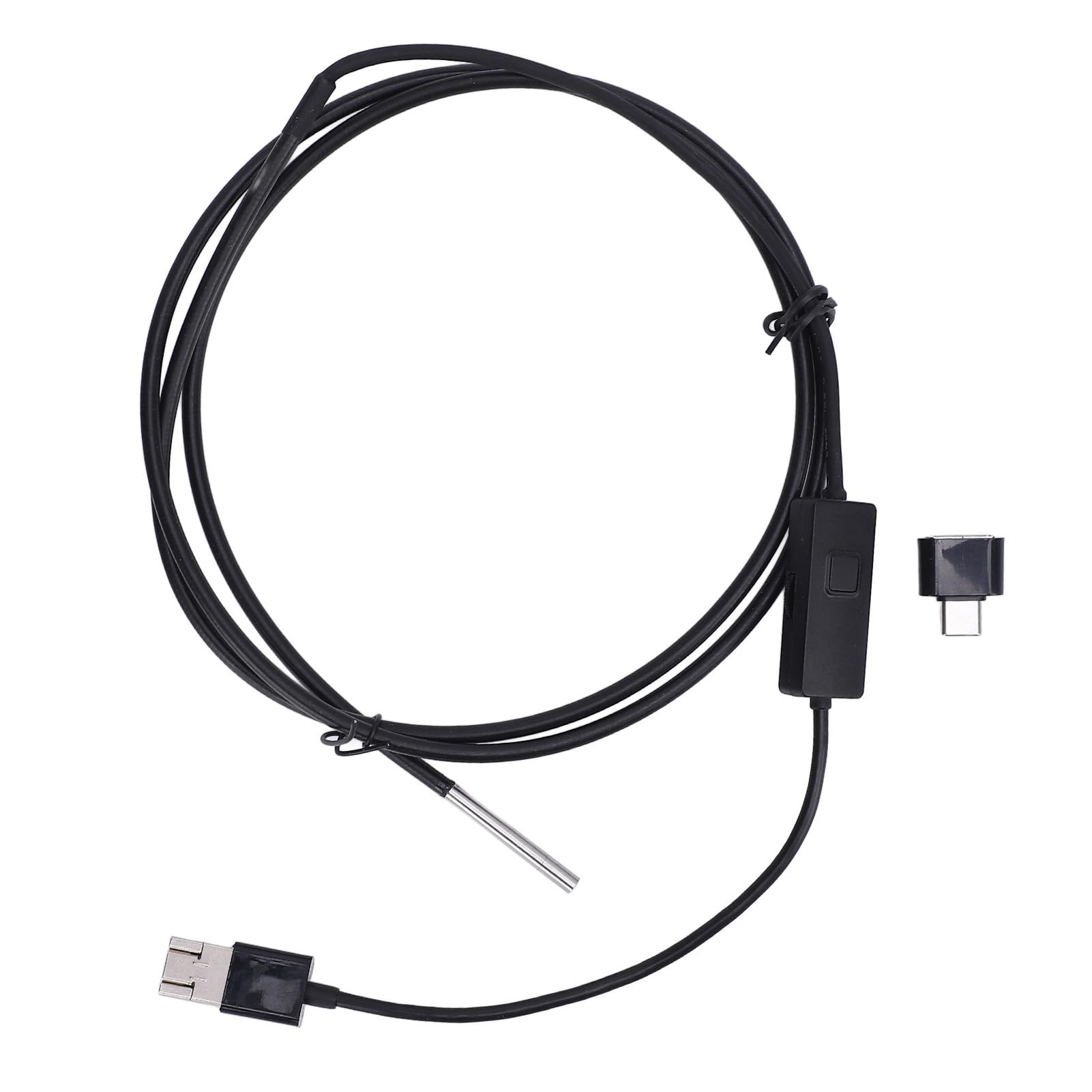 Wakects Endoskop USB Kamera Inspekcyjna 3,9 Mm 1080P HD z Pojedynczym Obiektywem i 6 Diodami LED Półsztywny Kabel 1 M Sonda IP67 do Naprawy Samochodów Mechanika Rur Hydraulicznych