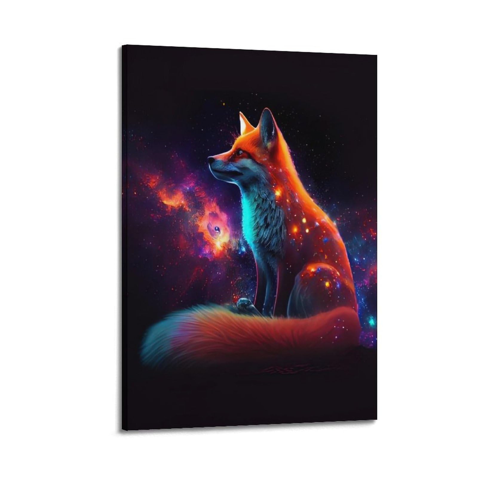 HUIYHB Animal Poster Fox in The Stars Poster Decorative Painting Canvas Wall Posters And Art Picture Print Modern Family Bedroom Decor Posters 20x30inch(50x75cm)