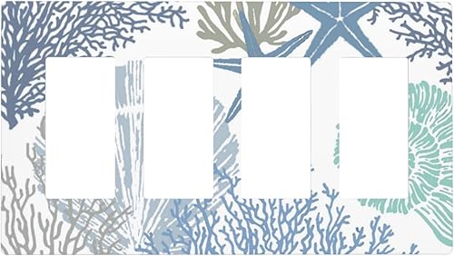 Miniatura 124 de Cubierta de Pared de Interruptor y Toma de Corriente de 1 Gang de Patrón Texturizado de Mármol Turquesa Oscuro Azul Gris Moderno Abstracto de Lujo