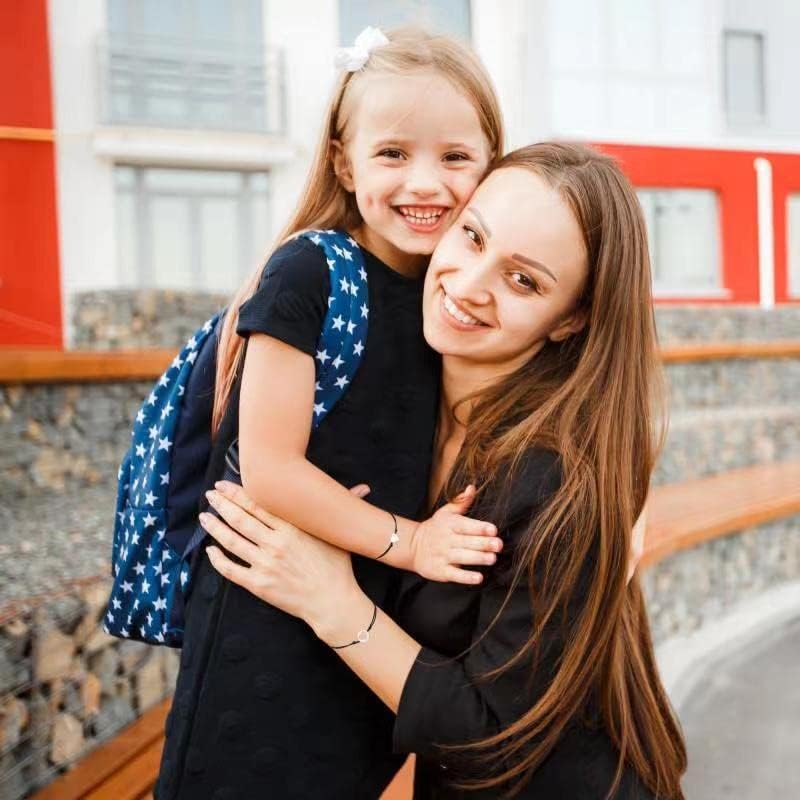 Miniatura 4 de 2 pulseras de regalo de regreso a clases, más tarjetas, regalo de regreso a clases, pulseras de deseo a juego para madre e hija, pulseras de deseos