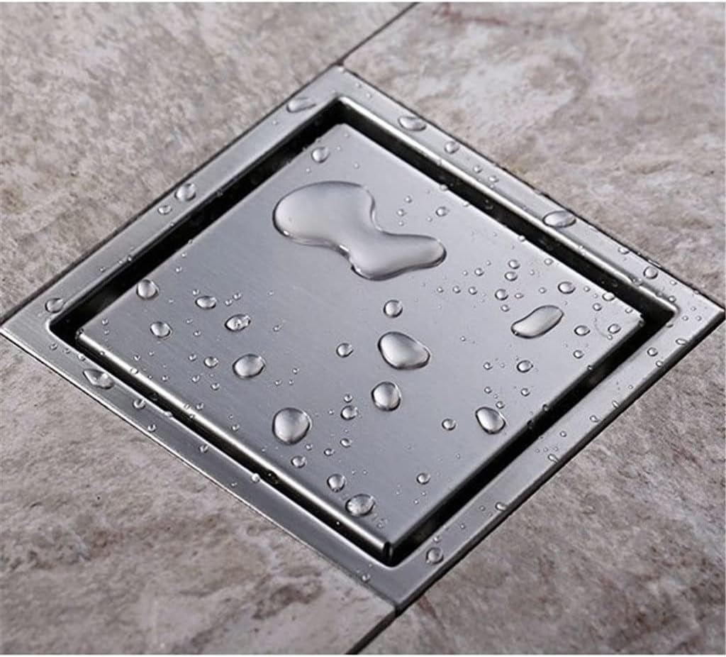 2 Pieces Tile Insert Square Floor 150X150mm Shower Drainer 304 Stainless Steel Bathroom Floor Drai