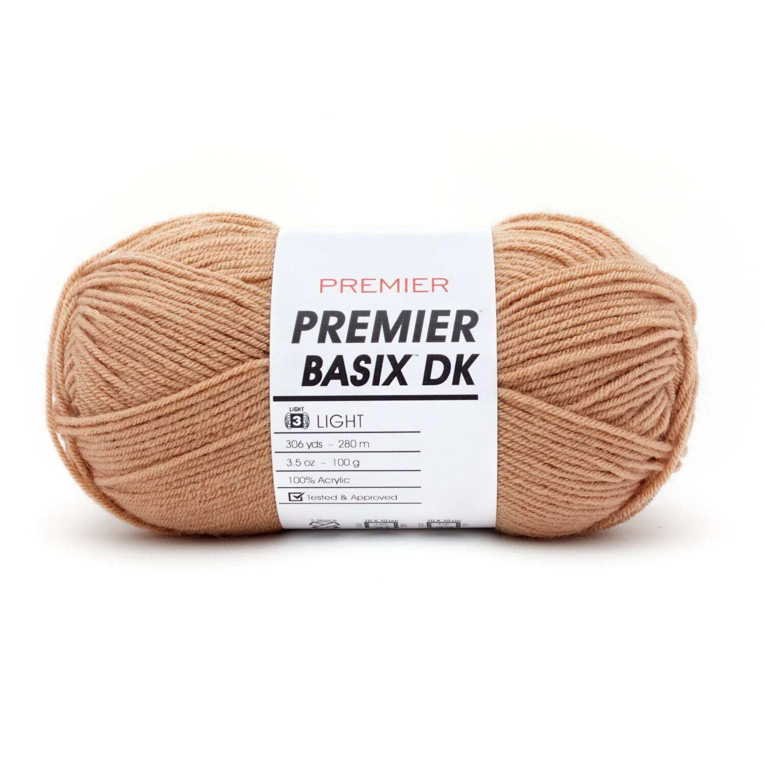 Hilo Basix DK Premier Yarns marrón claro ovillo para tejer crochet