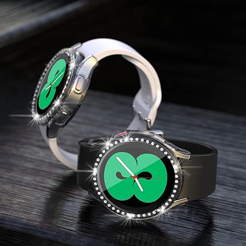 Miniatura 7 de Miimall - Funda protectora de pantalla compatible con Samsung Galaxy Watch 5 de 1.575 pulgadasGalaxy Watch 4 de 1.575 pulgadas, con diamantes