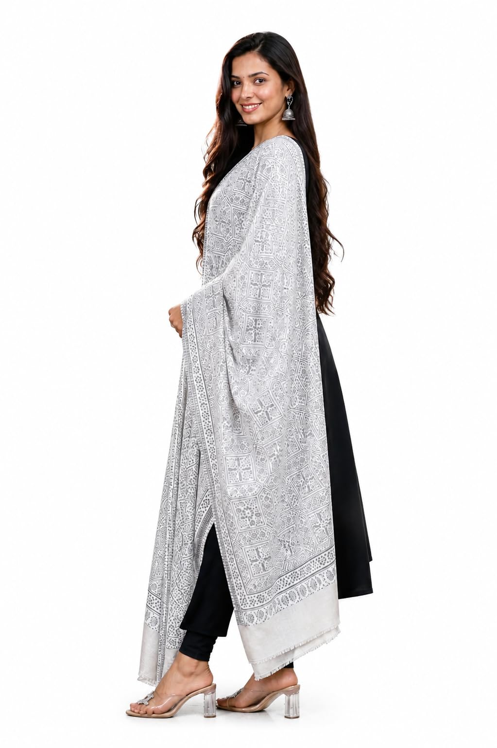 kti Women multicolor stylish winter wear printed shawl-picture-43