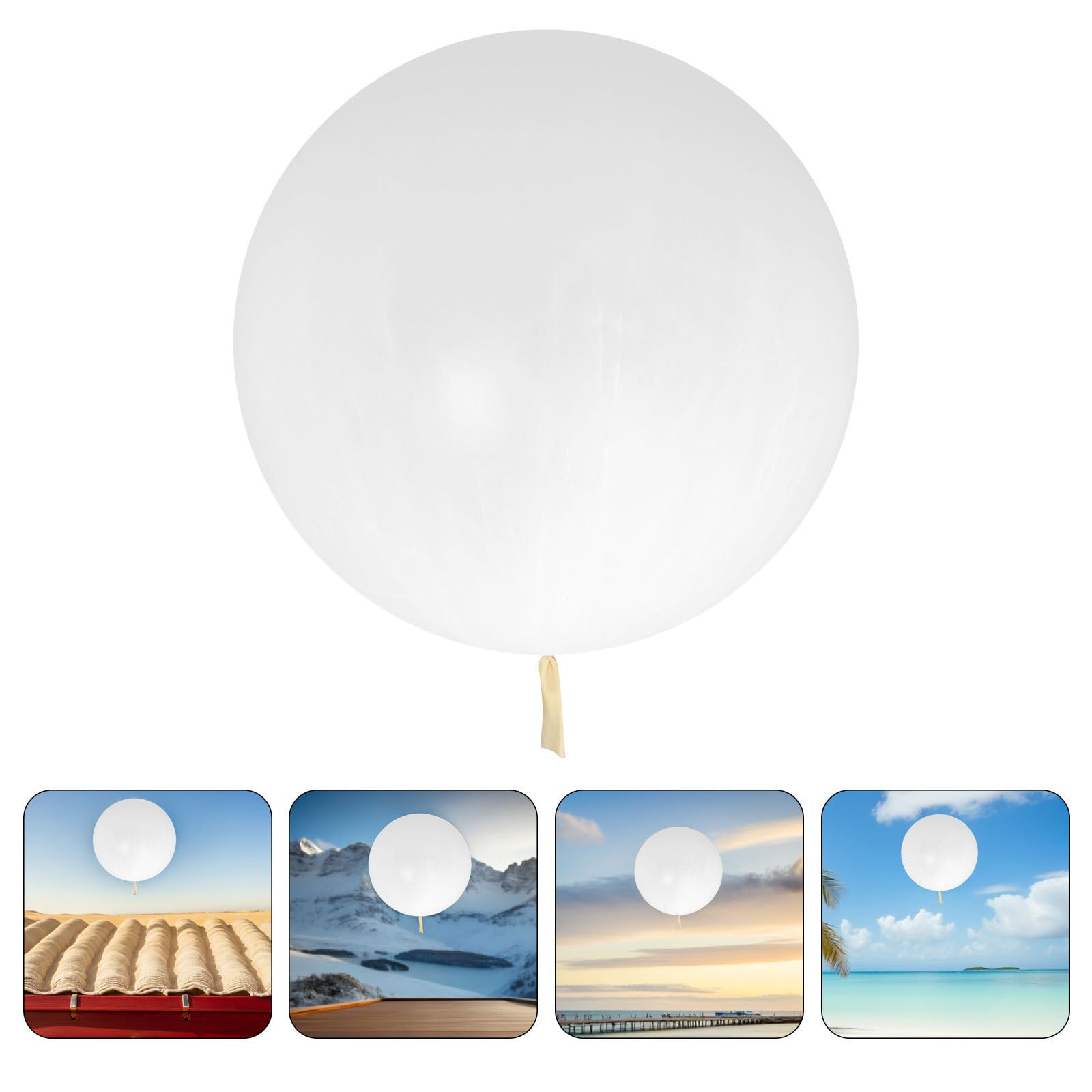 Großer Weißer Latex Wissenschaftsballon 750g 280 Zoll | Meteorologische Forschung und Ballonmapping, Rundes Modell mit Stabilem Größen Gewicht Verhältnis