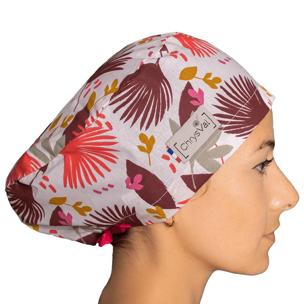 Calot Couvrant Palm - Bonnet Médical ou Calot Cuisine Unisexe 100% Coton Oeko-Tex - Réglable Avec Attaches Et Elastique