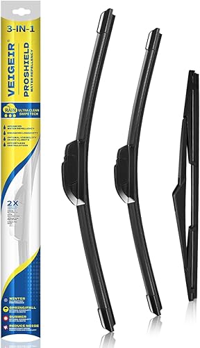 Vista 42 de Paquete de 3 limpiaparabrisas compatibles con Toyota RAV4 2019-2022, limpiaparabrisas delantero y trasero, juego de cuchillas de repuesto para mi