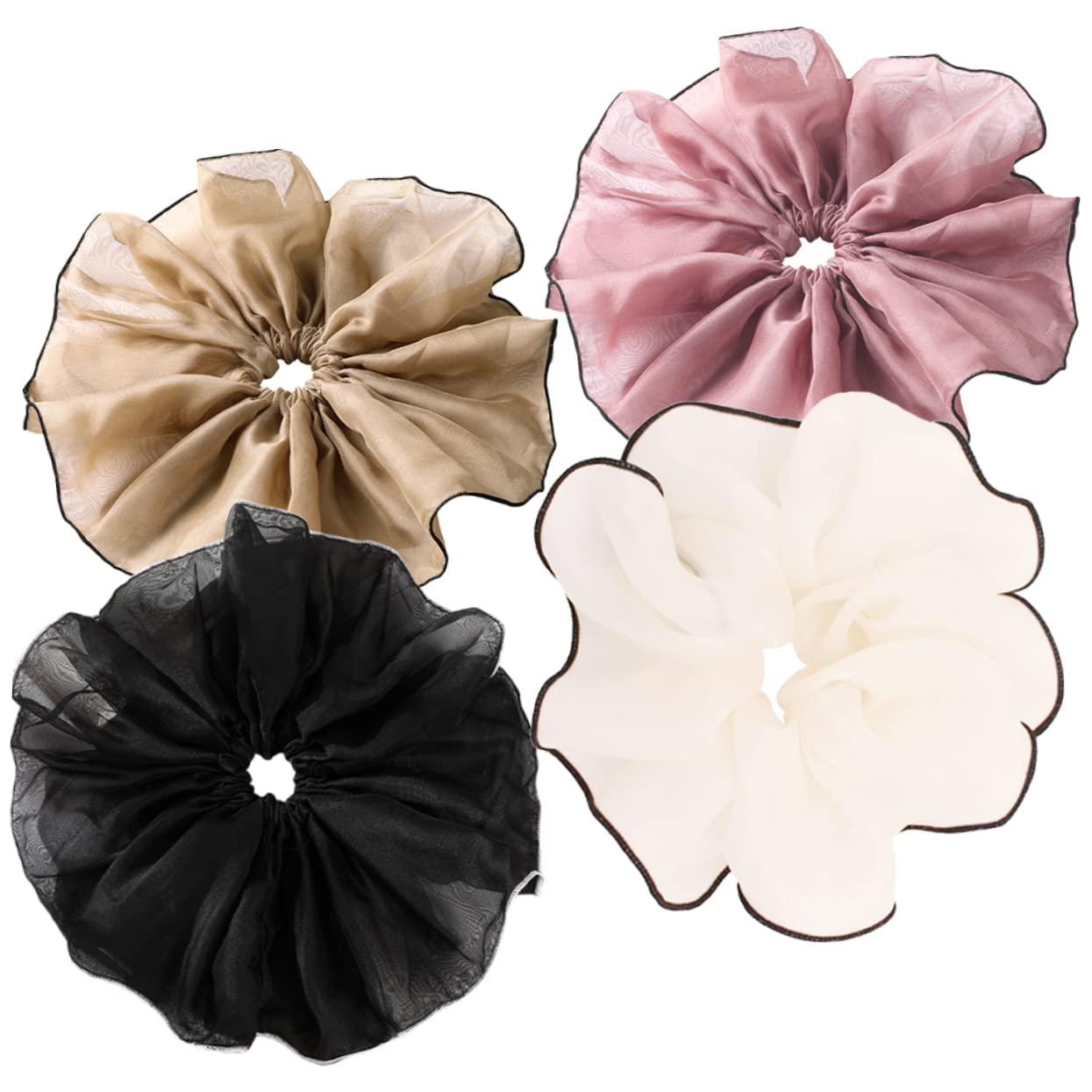 FOMIYES 4 Juegos De Coleteros Elásticos Para El Pelo Para Mujeres Y Niñas Accesorios Elegantes Para El Pelo Coleteros Semirecogidos O Sueltos 4 Unidades.