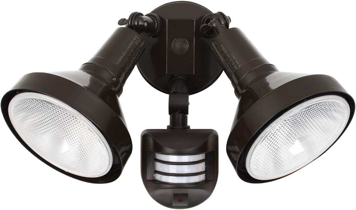 Globe Electric 79124 300watt Twin Lamp Motion Sensored Outdoor