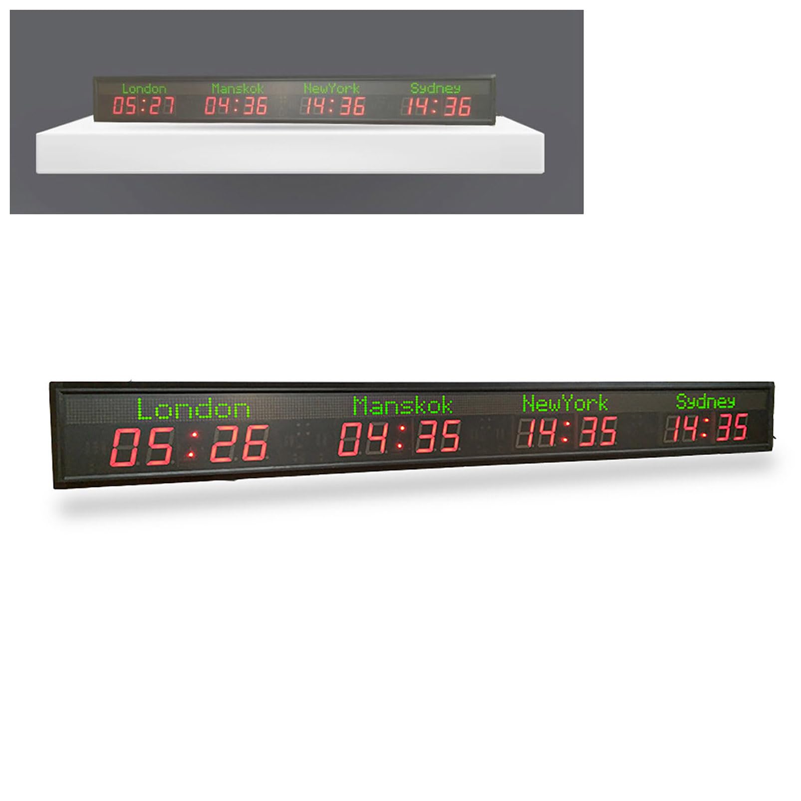 Amazon.com: Fucxeoy World Time Zones Clock, LED Digital Full Color