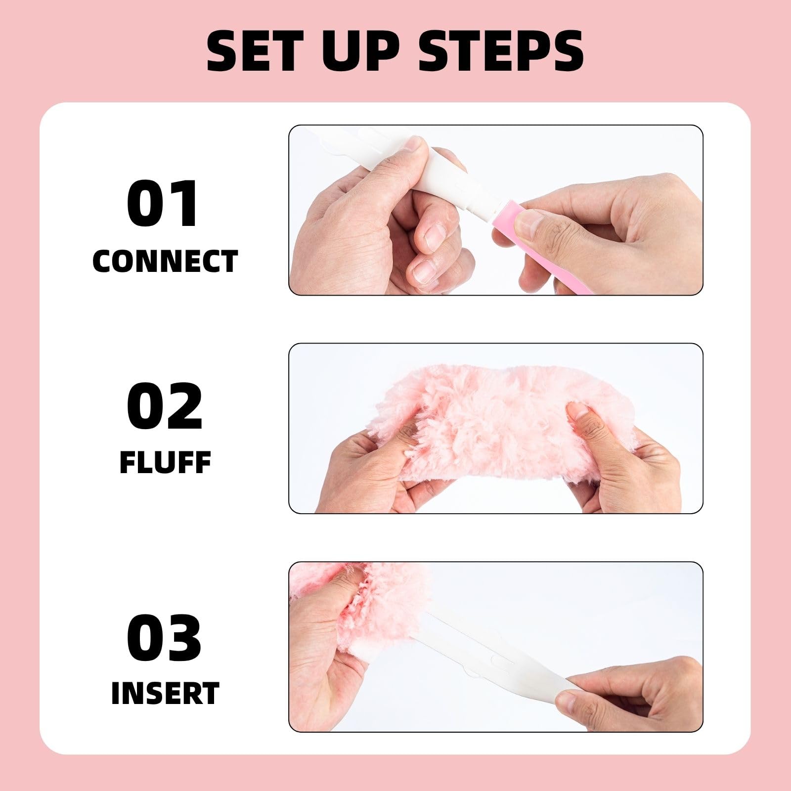 30 recambios de plumero rosa para Swiffer Duster, recambios de plumero multisuperficie de 360° con 1 asa, 5 plumeros desechables de microfibra para limpieza del hogar, oficina y comercial