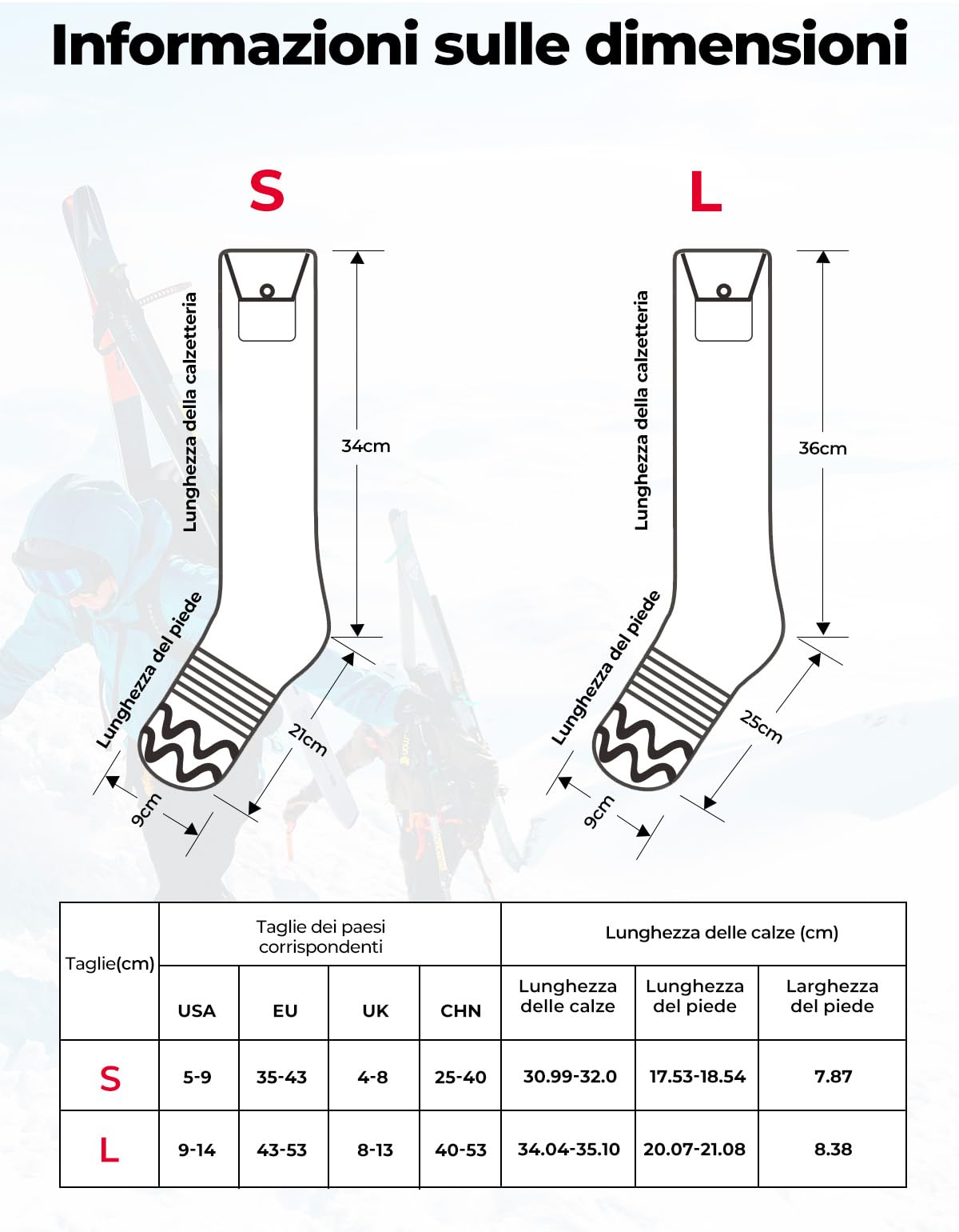 KEMIMOTO 2024 Calcetines Calefactables, Calcetines Hombres Mujeres Eléctricos Térmicos con Batería Recargable para Caza, Senderismo, Camping, Esquí