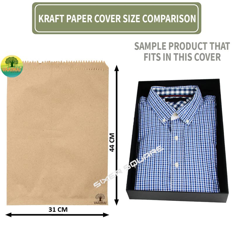 VAAIMAI Kraft Paper Covers/Bags 31X44CM Online Food Delivery, Grocery, Online Orders Delivery, Departmental Stores Multipurpose Paper Covers Natural Brown, Pack of 100 2 61KDi5eYX4L