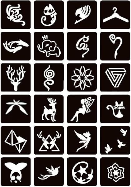 Moricher Temporary Tattoo Kit with 5 Color Tubes and 96 Stencils, DIY Temporary Tattoo Kit for Parties, Parties and Creative Art - 3