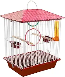 Gaiola Aves Periquito Canário Coleiro Caçulinha Opção Pet Aves Pequenas (Vermelho)