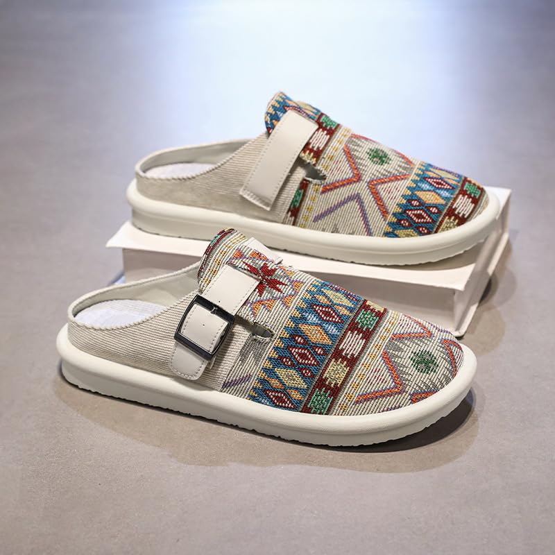 Men's Large-Sized Loafers - Geometric Pattern Design, Casual Walking Shoes, Suitable for Daily wear3