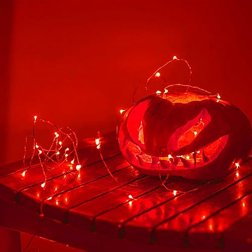 Miniatura 5 de RUICHEN Luces de hadas regulables con temporizador remoto RF, 300 luces LED de alambre de cobre de 105 pies con carrete, cadena de luces