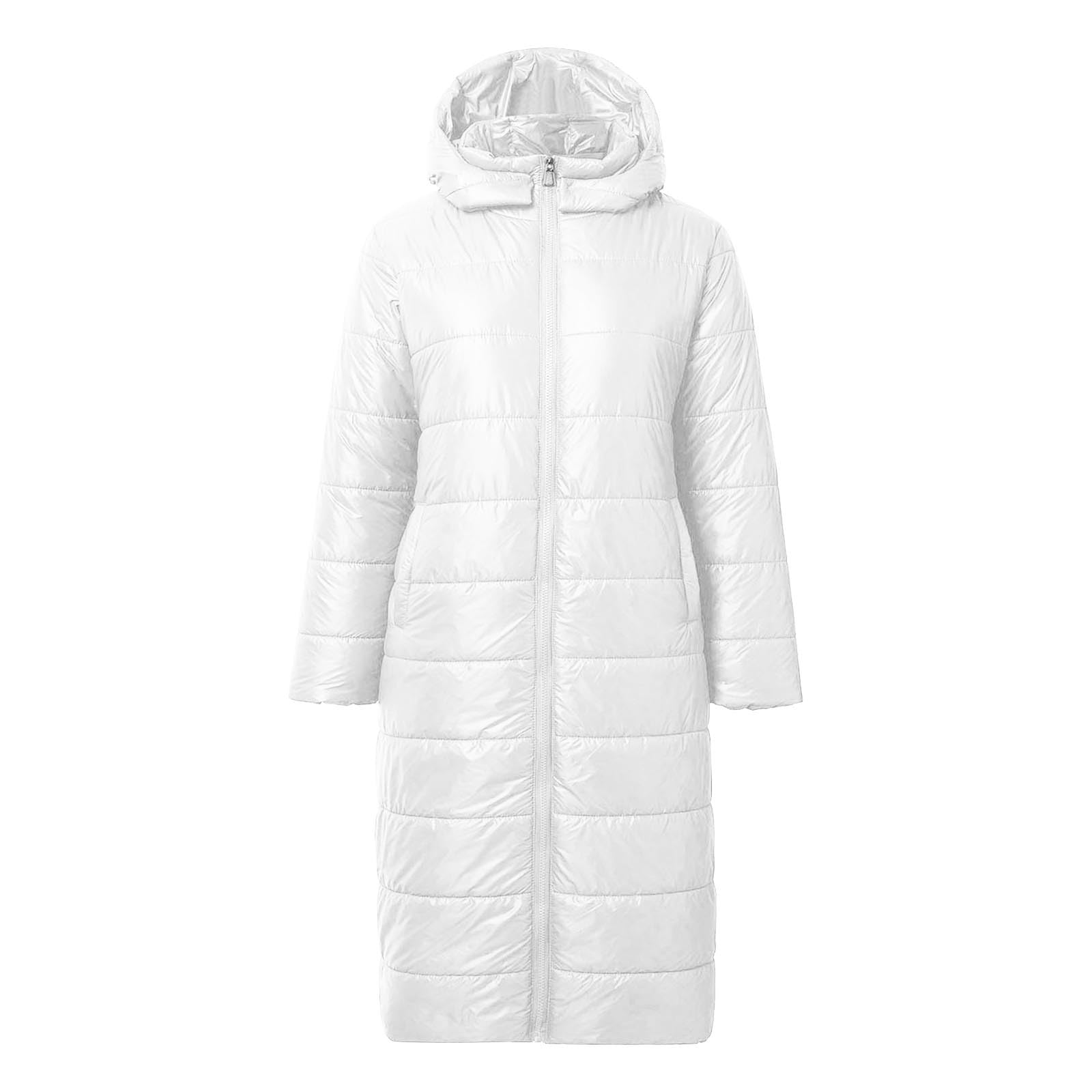 Genérico Abrigo de invierno acolchado para mujer Entretiempo Manga Larga chaqueta plegable ligera color sólido con bolsillos Running Funcional Chic Cazadoras Termica Calefactables otoño e