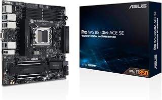ASUS Pro WS B850M-ACE SE AMD Micro-ATX Mainboard (mit Server-Grade IPMI Management, PCIe 5.0 x 16, e 5.0 M.2, e 5.0 MCIO, U.2 Anschluss, 10Gb und 2.5Gb Ethernet, bereit für USB4)