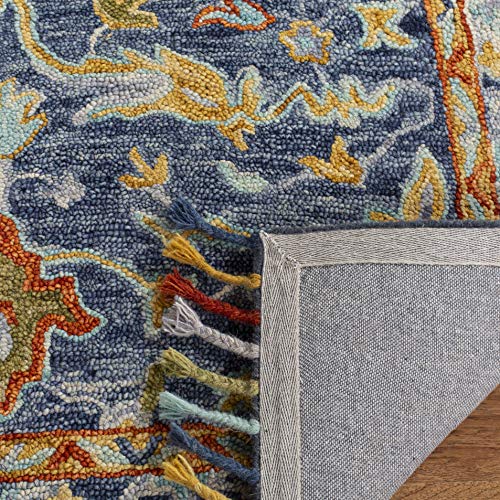 Tapete SAFAVIEH 2 x 3 ft azul y óxido miniatura 5