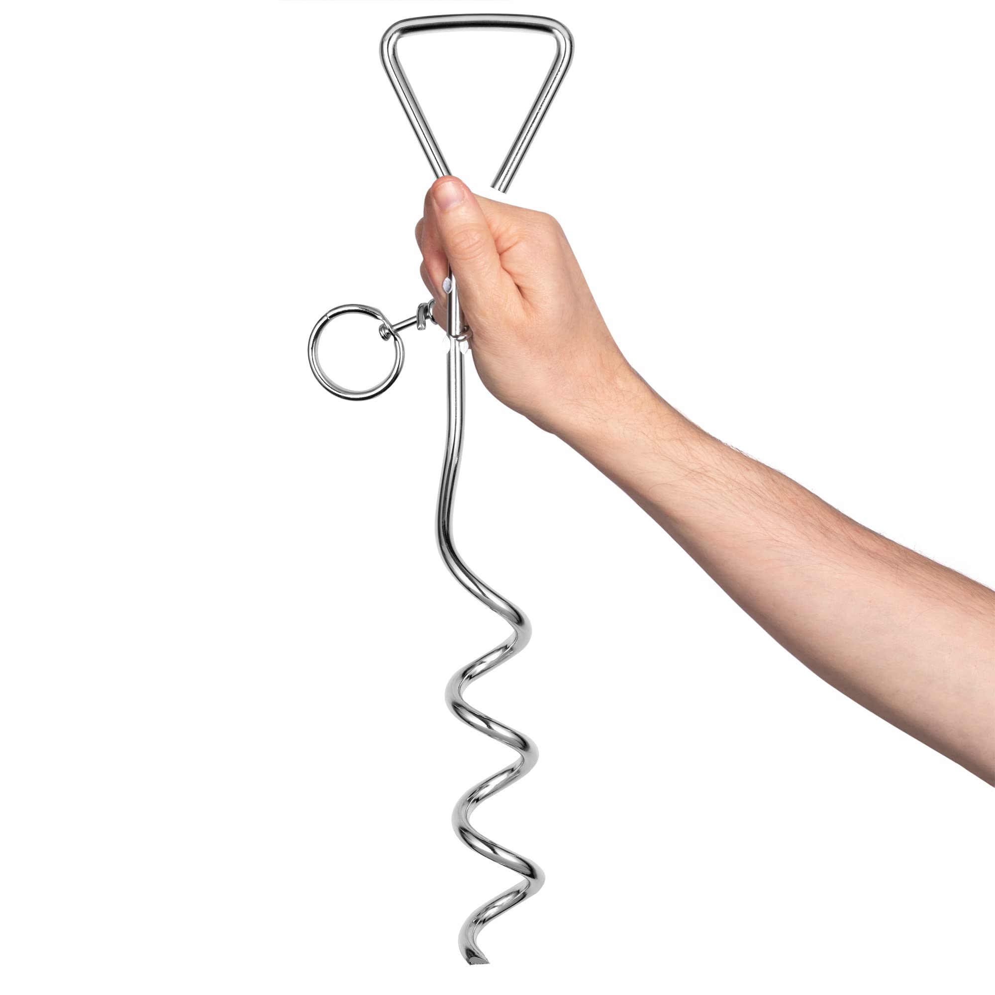 Bunty Palo per Cani da 40,6 cm, Ancoraggio a Vite a Spirale, Accessorio Ideale per Campeggio, guinzaglio e Accessori per Cani, Girevole a 360 Gradi, Struttura in Lega di Acciaio, Tutte Le Razze