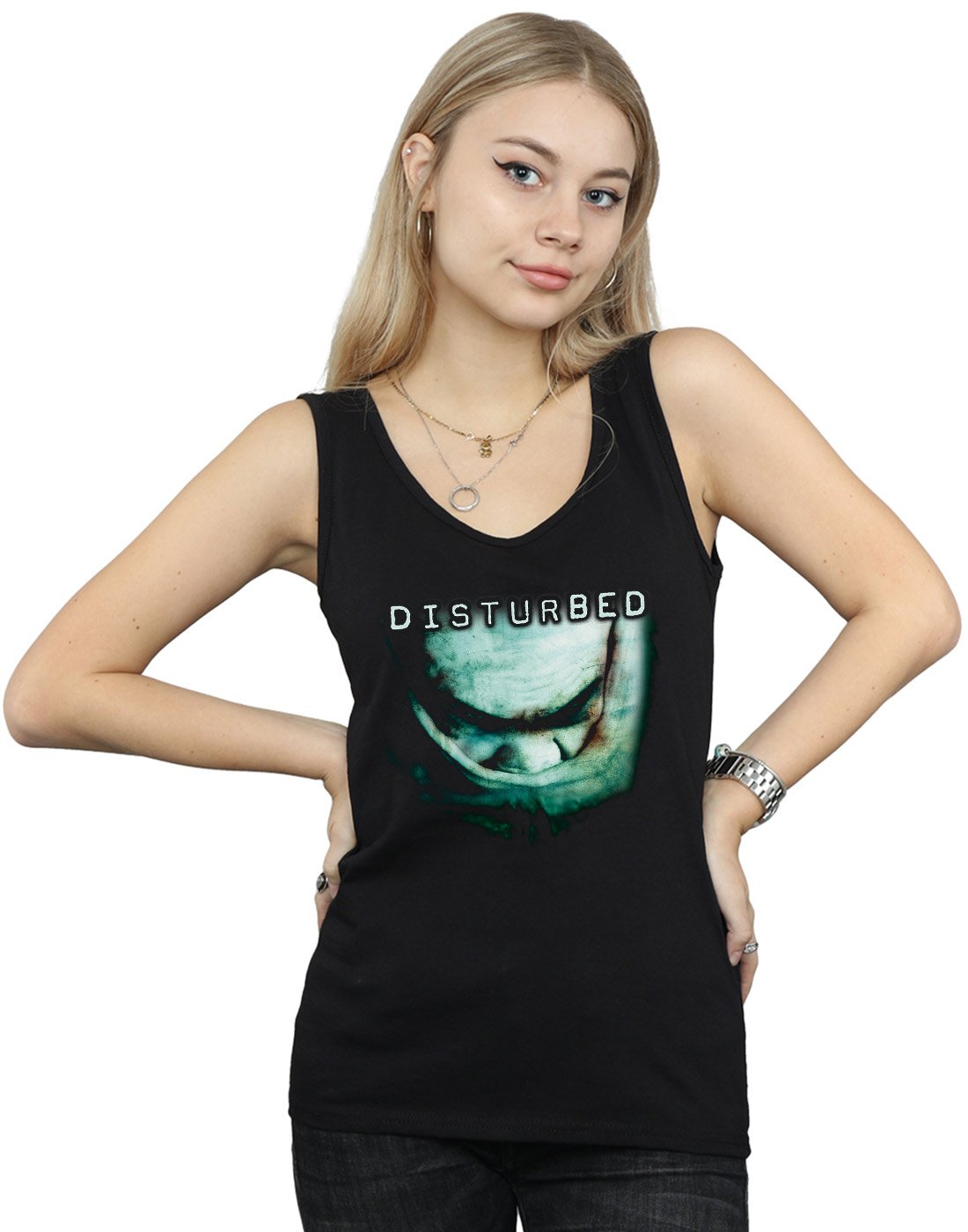 Absolute Cult Women's Black Disturbed The Sickness Vest XX-Large