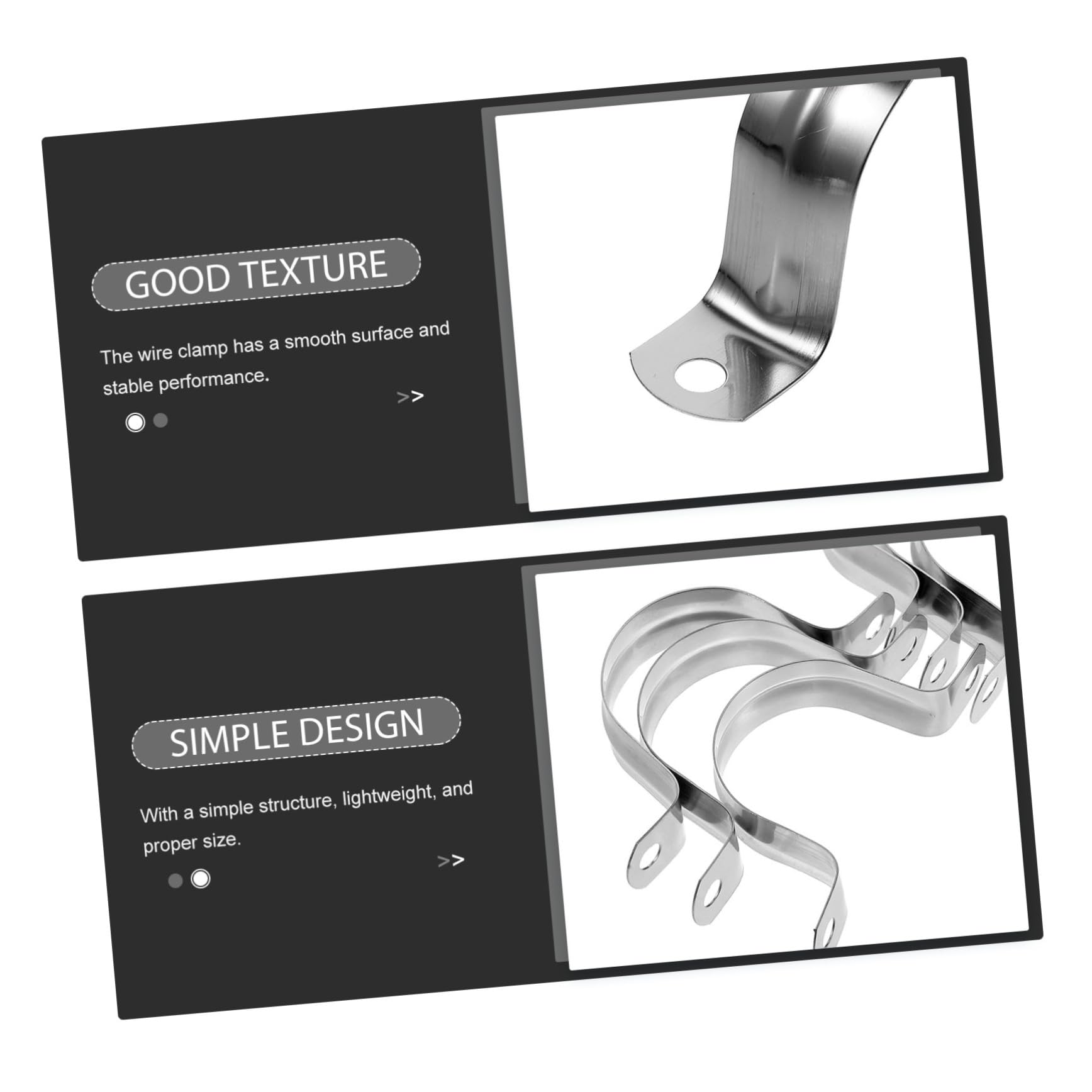 DOITOOL 100pièces Collier de Serrage U Métallique pour Tubes et Câbles Colliers Robustes pour Fixation sur Murs et Bois