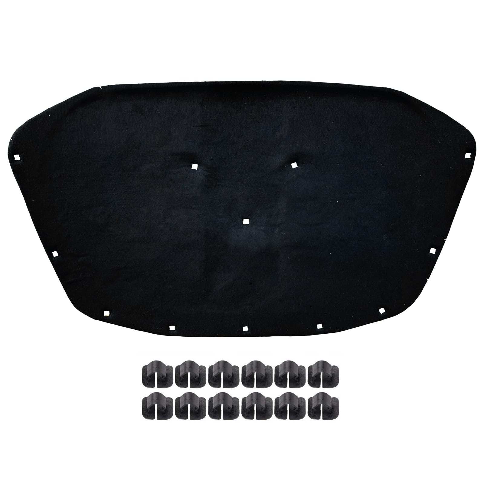 GEPCO Dämmmatte Motorhaube Motorhaubendämmung Motorraumdämmung mit Clips Kompatibel mit SKODA OCTAVIA II OCTAVIA II COMBI 2004-2013