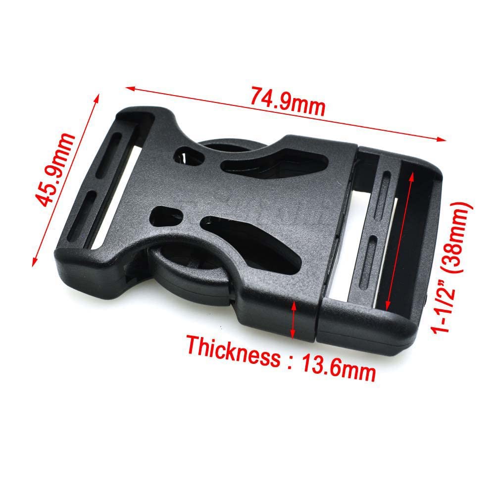 5/8 "3/4" 1" 1-1/4" 1-1/2" 2" fibbia regolabile per cinghie zaino bagagli tessitura 500pcs, dimensione della tessitura 25mm