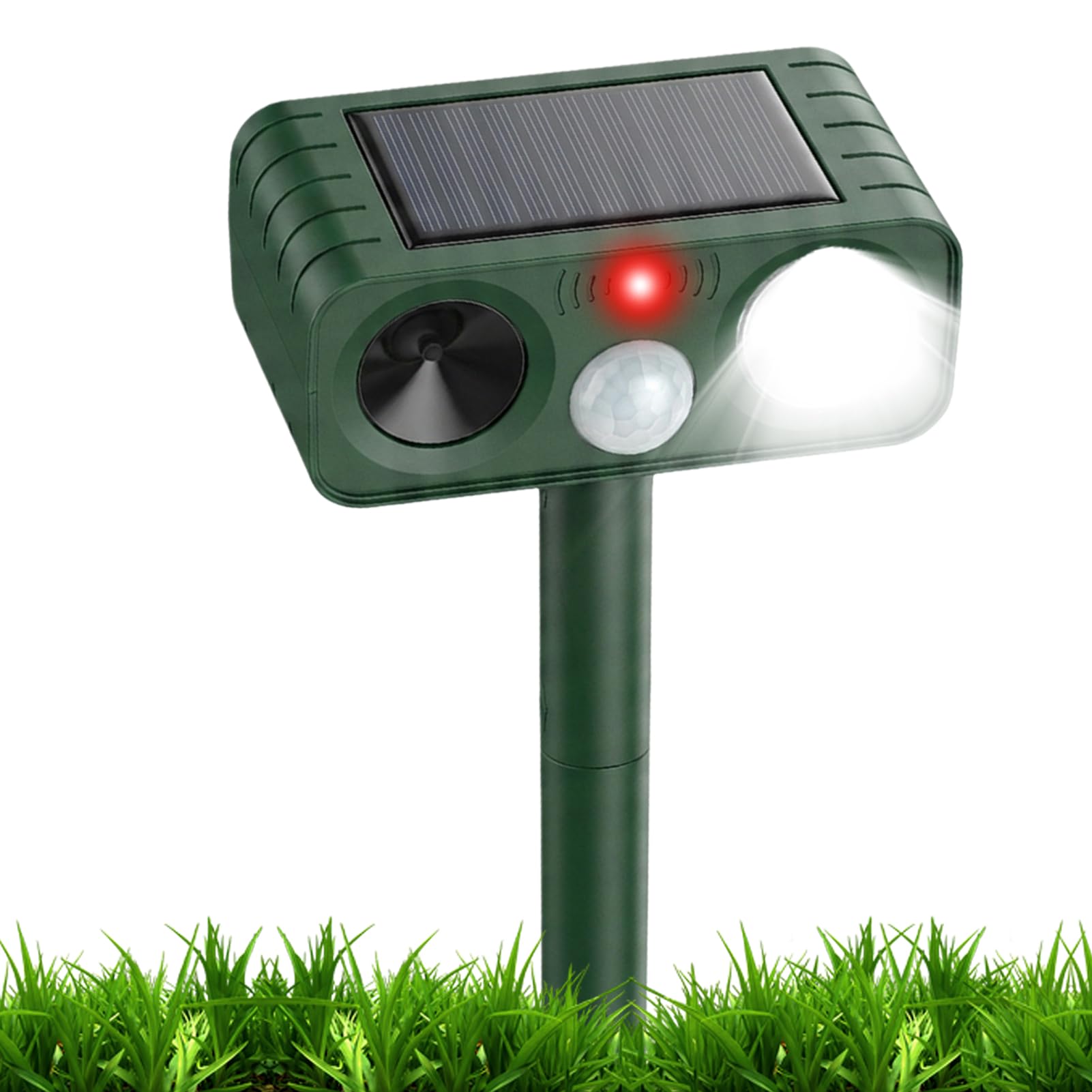 XAVURO Ultrasonic Cat Repellent for Gardens UK, Solar Powered Animal Deterrent with Motion Sensor, Waterproof Fox Scarer and Dog Repeller for Outdoor Yard Protection
